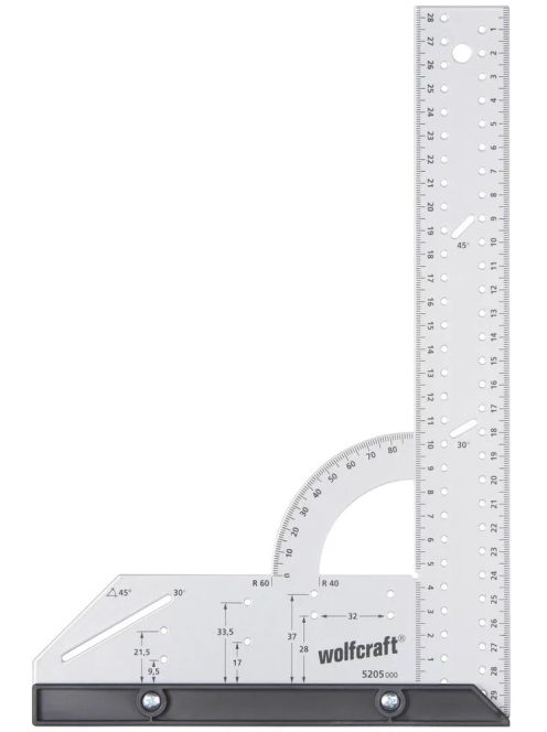 WOLFCRAFT szögvonalzó univerzális L300MM